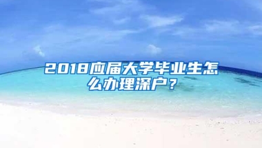 2018应届大学毕业生怎么办理深户？