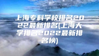 上海专科学校排名2022最新排名(上海大学排名2022最新排名榜)