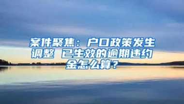 案件聚焦：户口政策发生调整 已生效的逾期违约金怎么算？