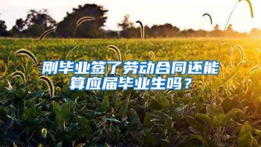 刚毕业签了劳动合同还能算应届毕业生吗？