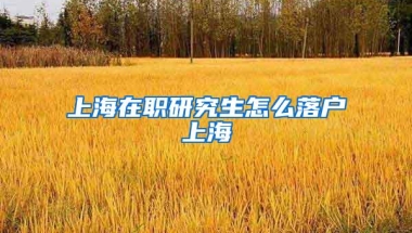 上海在职研究生怎么落户上海