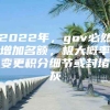 2022年，gov必然增加名额，极大概率变更积分细节或封堵灰