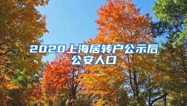 2020上海居转户公示后公安人口