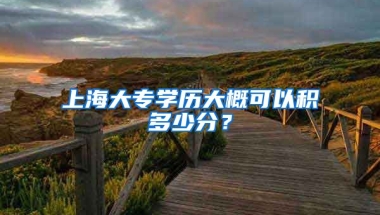 上海大专学历大概可以积多少分？