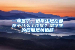 一年多了，留学生现在都在干什么工作呢？留学生的后期现状追踪