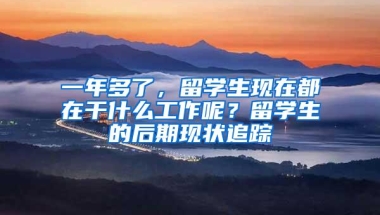 一年多了，留学生现在都在干什么工作呢？留学生的后期现状追踪