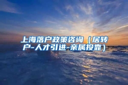 上海落户政策咨询（居转户-人才引进-亲属投靠）