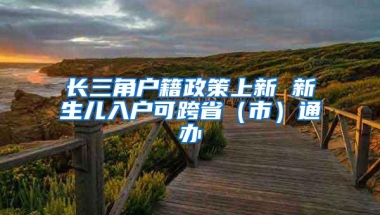 长三角户籍政策上新 新生儿入户可跨省（市）通办