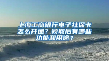 上海工商银行电子社保卡怎么开通？领取后有哪些功能和用途？