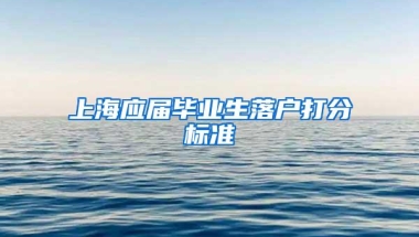 上海应届毕业生落户打分标准