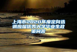 上海市2020年度定向选调应届优秀大学毕业生政策问答