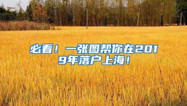 必看！一张图帮你在2019年落户上海！