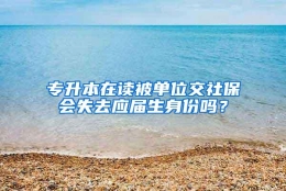 专升本在读被单位交社保会失去应届生身份吗？