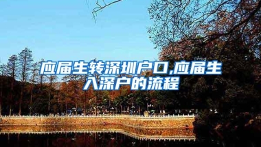 应届生转深圳户口,应届生入深户的流程