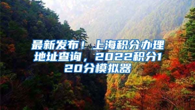 最新发布！上海积分办理地址查询，2022积分120分模拟器