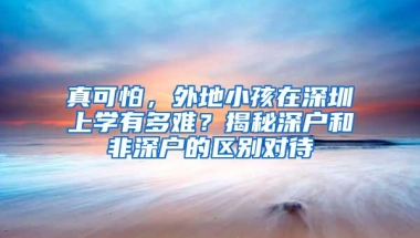 真可怕，外地小孩在深圳上学有多难？揭秘深户和非深户的区别对待