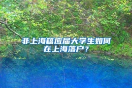 非上海籍应届大学生如何在上海落户？