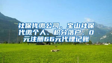 社保代缴公司、宝山社保代缴个人、积分落户、0元注册66元代理记账