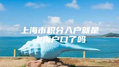 上海市积分入户就是上海户口了吗