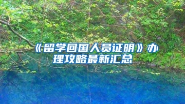 《留学回国人员证明》办理攻略最新汇总