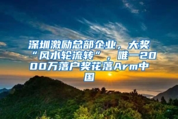 深圳激励总部企业，大奖“风水轮流转”，唯一2000万落户奖花落Arm中国