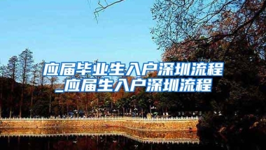 应届毕业生入户深圳流程_应届生入户深圳流程