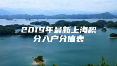 2019年最新上海积分入户分值表