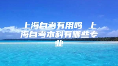 上海自考有用吗 上海自考本科有哪些专业