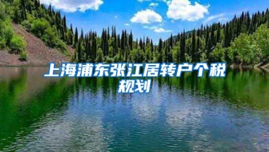 上海浦东张江居转户个税规划