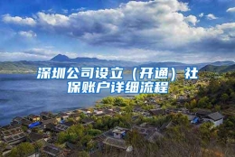 深圳公司设立（开通）社保账户详细流程