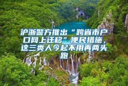 沪浙警方推出“跨省市户口网上迁移”便民措施，这三类人今起不用再两头跑