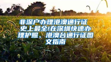 非深户办理港澳通行证 史上最全!在深圳快速办理护照、港澳台通行证图文指南