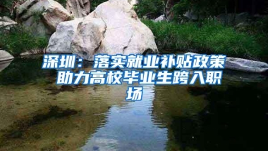 深圳：落实就业补贴政策 助力高校毕业生跨入职场