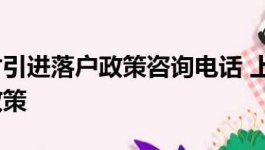 上海人才引进落户政策咨询电话 上海人才引进落户政策