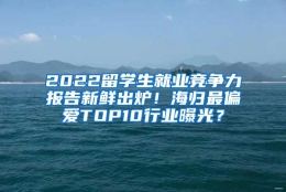 2022留学生就业竞争力报告新鲜出炉！海归最偏爱TOP10行业曝光？