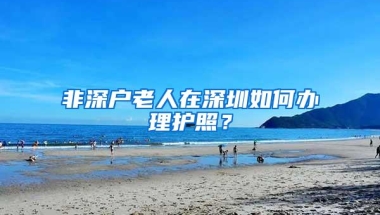 非深户老人在深圳如何办理护照？