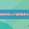 成人本科学历深圳入户要有多少分值？