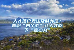 人才落户无法及时办理？普陀“四个办”让人才吃下“定心丸”