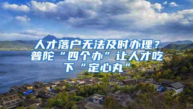 人才落户无法及时办理？普陀“四个办”让人才吃下“定心丸”