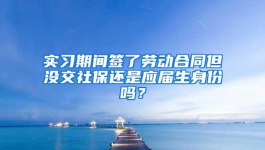 实习期间签了劳动合同但没交社保还是应届生身份吗？