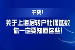 干货！关于上海居转户社保基数，你一定要知道这些!