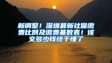 新调整！深圳最新社保缴费比例及缴费基数表！该交多少钱终于懂了