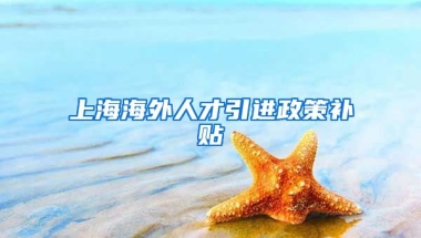 上海海外人才引进政策补贴