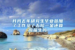 我我去年研究生毕业参加了工作交了五险一金还算应届生吗