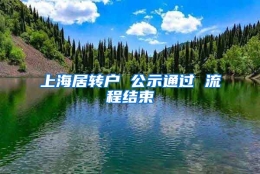 上海居转户 公示通过 流程结束