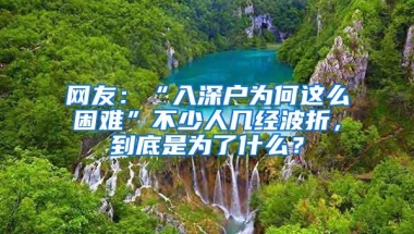 网友：“入深户为何这么困难”不少人几经波折，到底是为了什么？