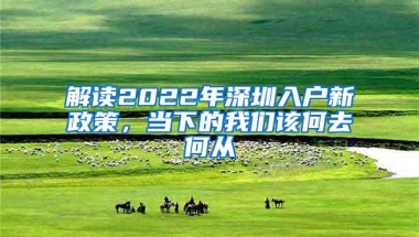 解读2022年深圳入户新政策，当下的我们该何去何从