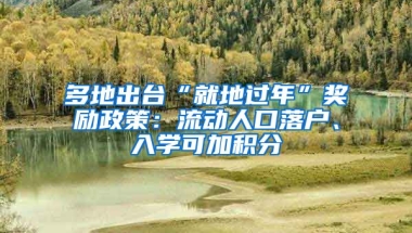 多地出台“就地过年”奖励政策：流动人口落户、入学可加积分