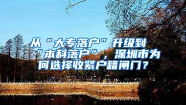 从“大专落户”升级到“本科落户”，深圳市为何选择收紧户籍闸门？