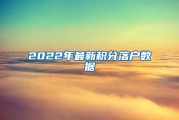 2022年最新积分落户数据